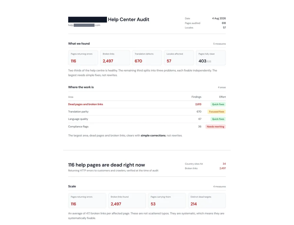 An audit report